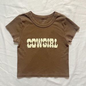 brandy melville john galt cowgirl crop top🥥